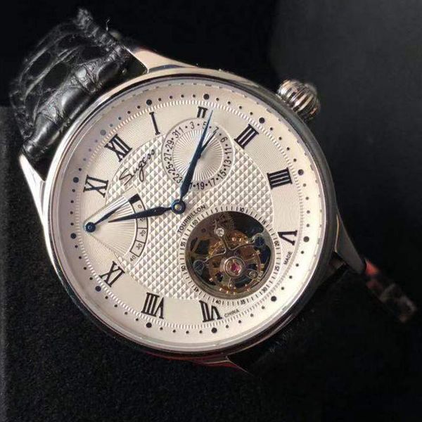 wristwatches automatic watch movment seagull tourbillon st8001 sapphire 50m waterproof business power reserve date display alligator leather, Slivery;brown
wristwatches automatic watch movment seagull tourbillon st8001 sapphire 50m waterproof business power reserve date display alligator leather, Slivery;brown