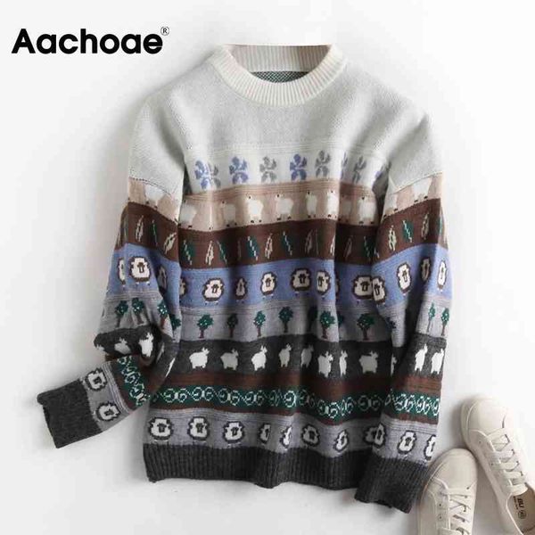 aachoae casual o-neck printed sweater women loose batwing long sleeve knitted ladies vintage pullover jumpers 210413, White;black
aachoae casual o-neck printed sweater women loose batwing long sleeve knitted ladies vintage pullover jumpers 210413, White;black