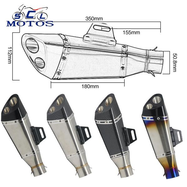 motorcycle exhaust system sclmotos- 38-51mm motocross pipe slip on escape moto cb650f ltz 400 xt 600 er6n cbr250r muffler
motorcycle exhaust system sclmotos- 38-51mm motocross pipe slip on escape moto cb650f ltz 400 xt 600 er6n cbr250r muffler