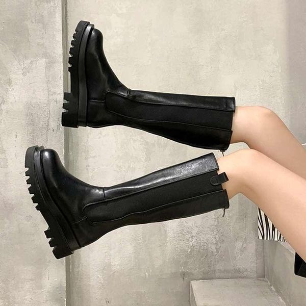 boots thick women's summer thin pipe bottom high tube locomotive british style korean version, Black
boots thick women's summer thin pipe bottom high tube locomotive british style korean version, Black