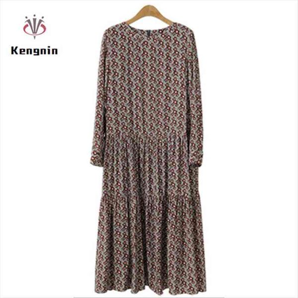 plus size 4xl o neck womens dresses print flowers shirt fall elegant vintage long sleeve loose casual female robe, Black;gray
plus size 4xl o neck womens dresses print flowers shirt fall elegant vintage long sleeve loose casual female robe, Black;gray