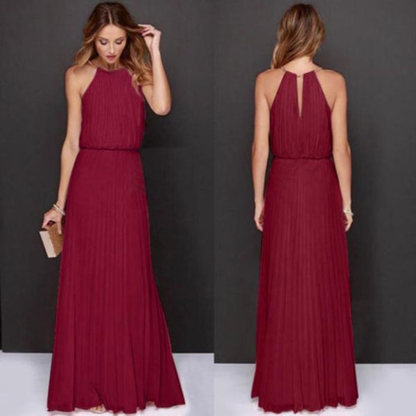 fashion womens formal chiffon sleeveless halter dress prom evening party long maxi women clothes, Black;gray
fashion womens formal chiffon sleeveless halter dress prom evening party long maxi women clothes, Black;gray