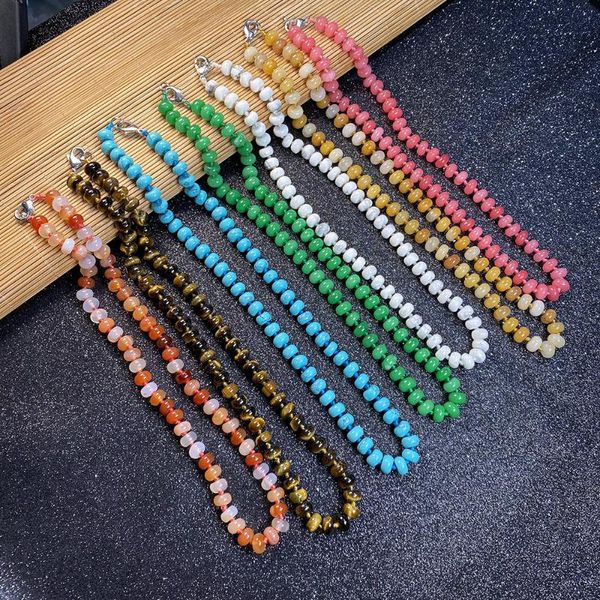 chains selling natural stone necklace abacus-shaped semi-precious necklace- diy necklaces for women 5x8mm, Silver
chains selling natural stone necklace abacus-shaped semi-precious necklace- diy necklaces for women 5x8mm, Silver