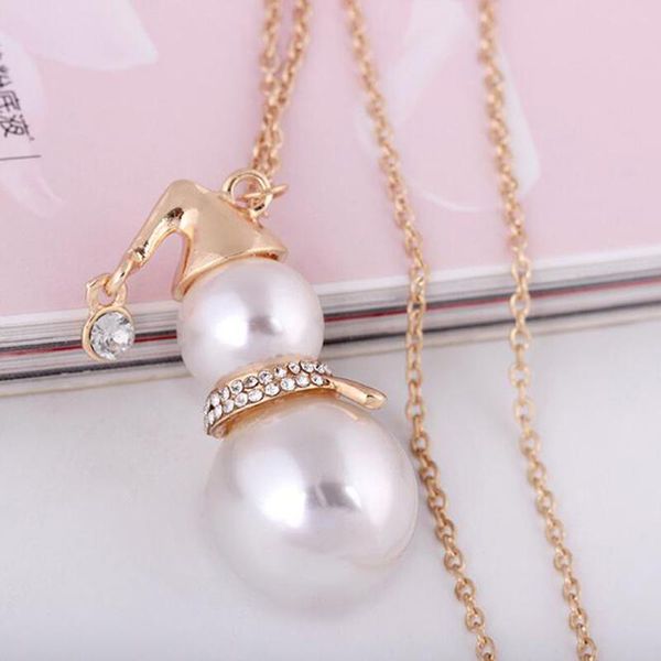 pendant necklaces fashion cute snowman long necklace ladies gold color pearl jewelry gifts wedding santa claus christmas trendy, Silver
pendant necklaces fashion cute snowman long necklace ladies gold color pearl jewelry gifts wedding santa claus christmas trendy, Silver