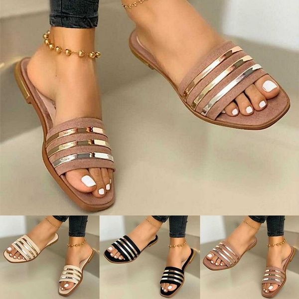 ladies slippers beach summer shoes women slip on bling gold flat slides outdoor female casual sandals plus size, Black
ladies slippers beach summer shoes women slip on bling gold flat slides outdoor female casual sandals plus size, Black