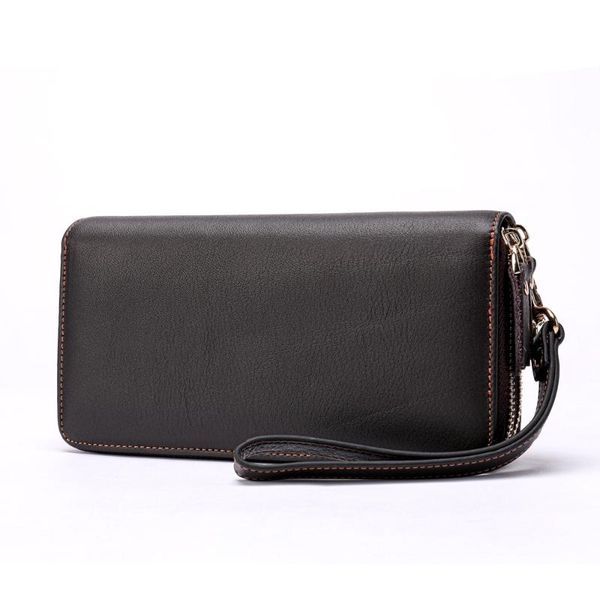 wallets designer men real genuine leather clutch long wristlets brown purse double zipper large card phone holder handmade, Red;black
wallets designer men real genuine leather clutch long wristlets brown purse double zipper large card phone holder handmade, Red;black