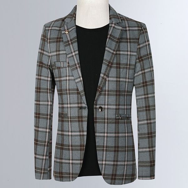 plaid fit men's slim youth trend handsome personality ruffian one-piece small suit men's coat, White;black
plaid fit men's slim youth trend handsome personality ruffian one-piece small suit men's coat, White;black