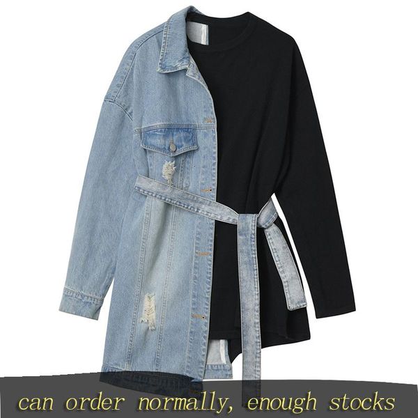 women's hoodies & sweatshirts deat stocks denim split bandage sweatshirt round neck long sleeve women big size fashion tide autumn wint, Black
women's hoodies & sweatshirts deat stocks denim split bandage sweatshirt round neck long sleeve women big size fashion tide autumn wint, Black