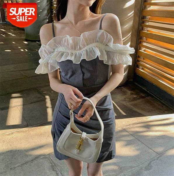 showamiu teng yujia one-word neck suspender dress design sense of crowded waist temperament fairy skirt female summer #tc2j, Black;gray
showamiu teng yujia one-word neck suspender dress design sense of crowded waist temperament fairy skirt female summer #tc2j, Black;gray