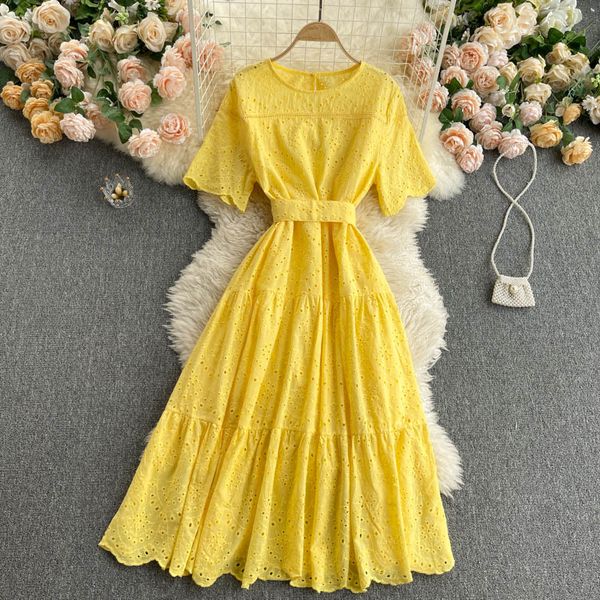 dresses purple/blue/yellow hollow out embroidery midi dress women vintage round neck short sleeve high waist vestidos vacation beach new, Black;gray
dresses purple/blue/yellow hollow out embroidery midi dress women vintage round neck short sleeve high waist vestidos vacation beach new, Black;gray