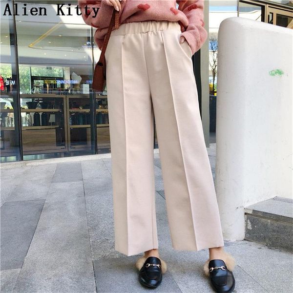 women's pants & capris alien kitty autumn winter women elastic high waist solid straight casual trousers female clothing thick 4 colors, Black;white
women's pants & capris alien kitty autumn winter women elastic high waist solid straight casual trousers female clothing thick 4 colors, Black;white