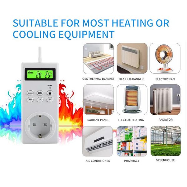 smart home control intelligent programmable wireless plug-in thermostat socket household indoor floor heating automatic temperature adjustme
smart home control intelligent programmable wireless plug-in thermostat socket household indoor floor heating automatic temperature adjustme