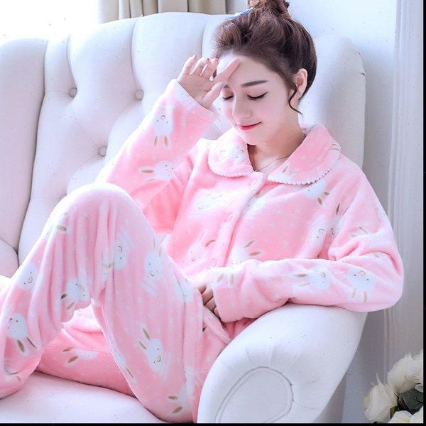pajama winter warm pajamas womens sleepwears big size homewear fashion mom cartoon pink bunny, Black;red
pajama winter warm pajamas womens sleepwears big size homewear fashion mom cartoon pink bunny, Black;red