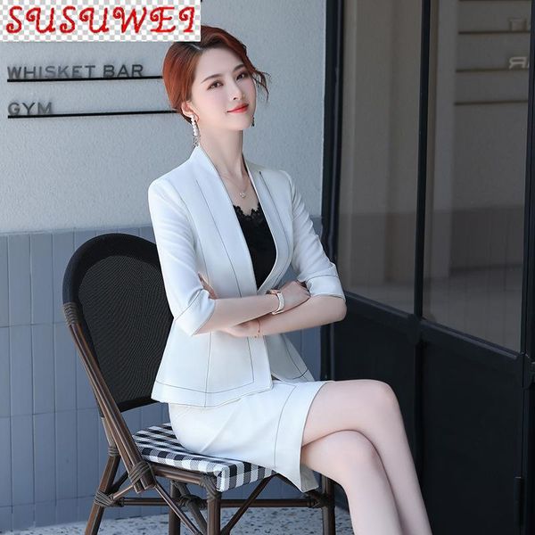 women's professional suit small skirt business ladies elegant all-match blazer white collar two piece dress
women's professional suit small skirt business ladies elegant all-match blazer white collar two piece dress