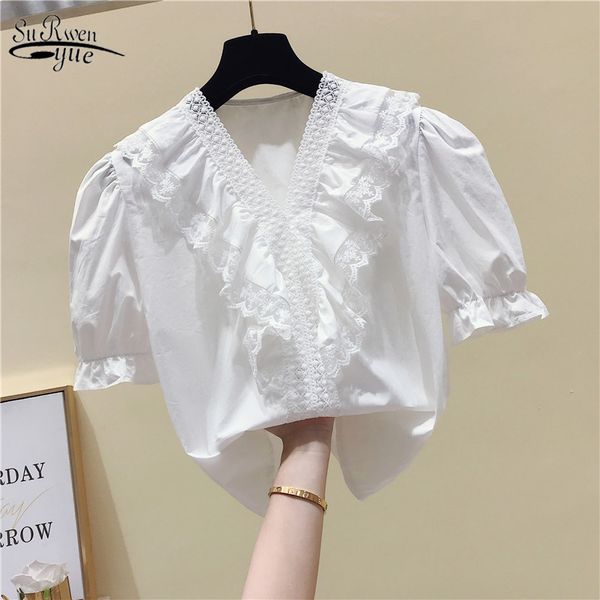korean fashion clothing solid women and blouse summer puff sleeve shirts casul v-neck patchwork blusas 9714 210521, White
korean fashion clothing solid women and blouse summer puff sleeve shirts casul v-neck patchwork blusas 9714 210521, White