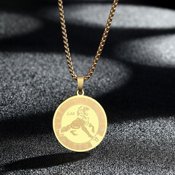 pendant necklaces chengxun zodiac sign leo charm necklace for women men stainless steel 12 constellations astrology jewelry birthday gift, Silver
pendant necklaces chengxun zodiac sign leo charm necklace for women men stainless steel 12 constellations astrology jewelry birthday gift, Silver