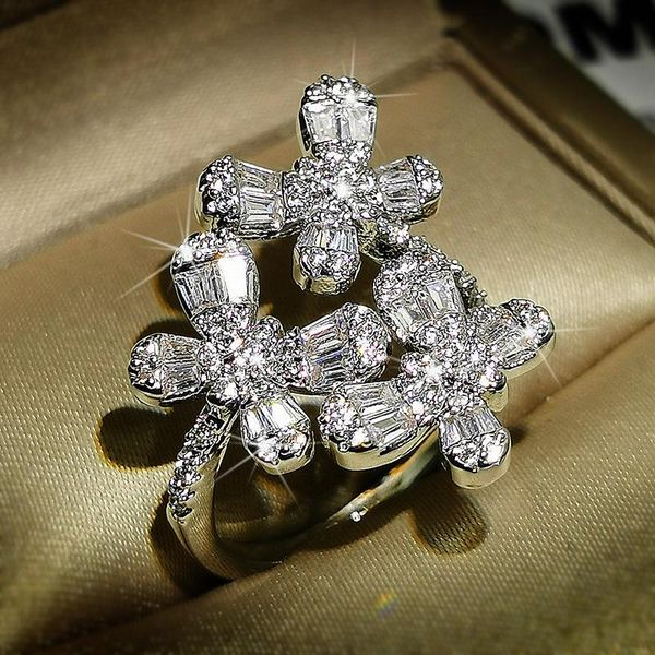 cluster rings trendy solid 925 sterling silver wedding for women elegant flower engagement bridal ring gift brand fine jewelry, Golden;silver
cluster rings trendy solid 925 sterling silver wedding for women elegant flower engagement bridal ring gift brand fine jewelry, Golden;silver