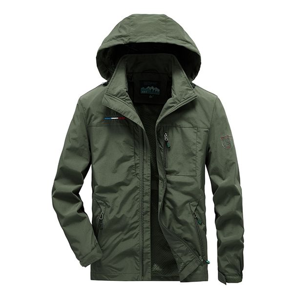 men's windbreaker jackets autumn waterproof military hooded waterproof wind breaker casual coat male clothing spring jackets men 210819, Black;brown
men's windbreaker jackets autumn waterproof military hooded waterproof wind breaker casual coat male clothing spring jackets men 210819, Black;brown
