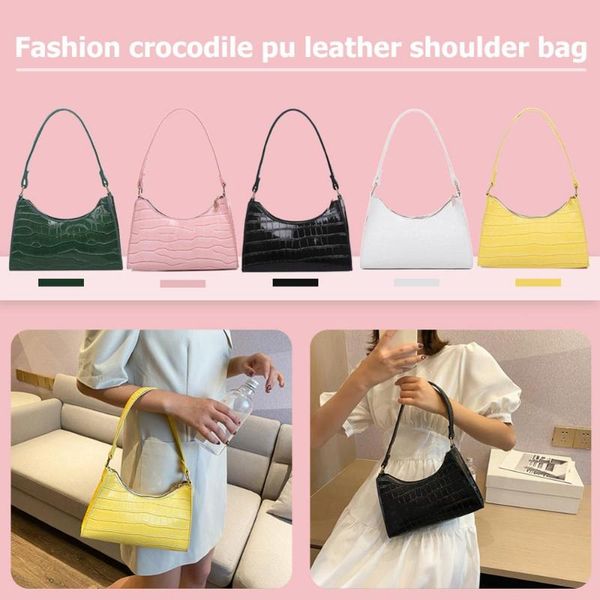 fashion alligator pattern women handbag pu leather vintage underarm shoulder bags solid female daily travel totes duffel
fashion alligator pattern women handbag pu leather vintage underarm shoulder bags solid female daily travel totes duffel