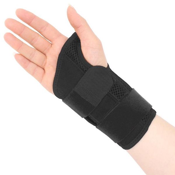 elastic thumb wristband spring steel wrap hand palm wrist brace right or left support corrector bandage, Black;red
elastic thumb wristband spring steel wrap hand palm wrist brace right or left support corrector bandage, Black;red