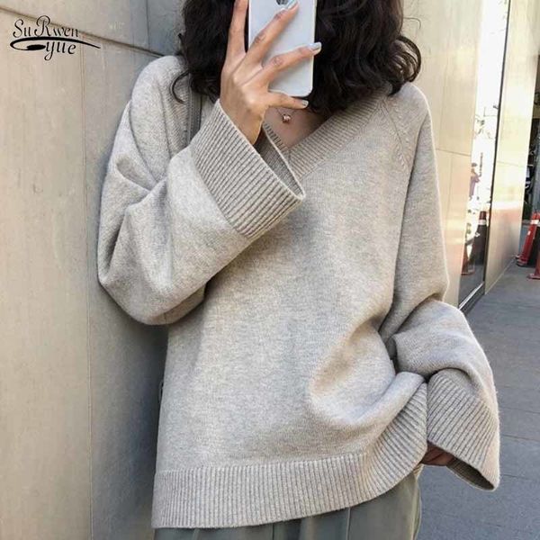 lazy v-neck solid fashion loose sweater women long wide sleeve knitted jumper pullover winter clothes 11652 210508, White;black
lazy v-neck solid fashion loose sweater women long wide sleeve knitted jumper pullover winter clothes 11652 210508, White;black