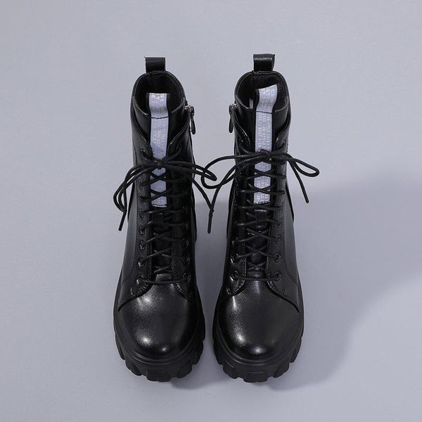 boots lace up platform ankle mujer drop women winter chunky pu leather height increasing shoes woman zip, Black
boots lace up platform ankle mujer drop women winter chunky pu leather height increasing shoes woman zip, Black