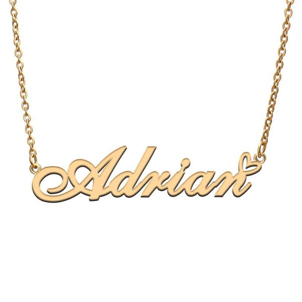 pendant necklaces love heart adrian name necklace for women stainless steel gold & silver nameplate femme mother child girls gift
pendant necklaces love heart adrian name necklace for women stainless steel gold & silver nameplate femme mother child girls gift