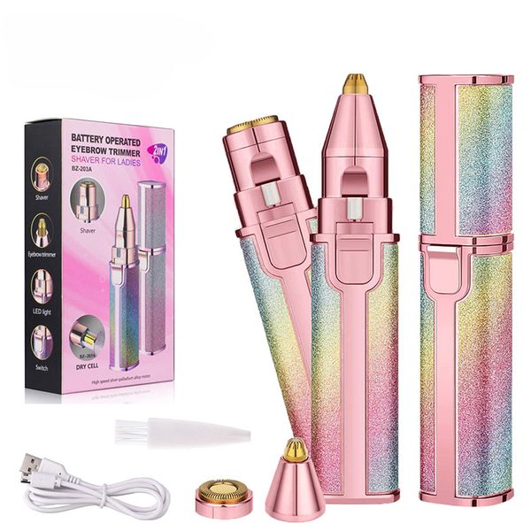 2 in 1 rechargeable electric eyebrow trimmer epilator female mini painless razor shaver body facial lipstick shape hair removal
2 in 1 rechargeable electric eyebrow trimmer epilator female mini painless razor shaver body facial lipstick shape hair removal