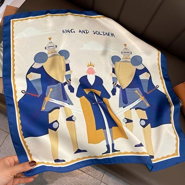 scarves silk scarf women neck hair band foulard square small headband fashion print neckerchief bandana 53*53cm fj496, Blue;gray
scarves silk scarf women neck hair band foulard square small headband fashion print neckerchief bandana 53*53cm fj496, Blue;gray