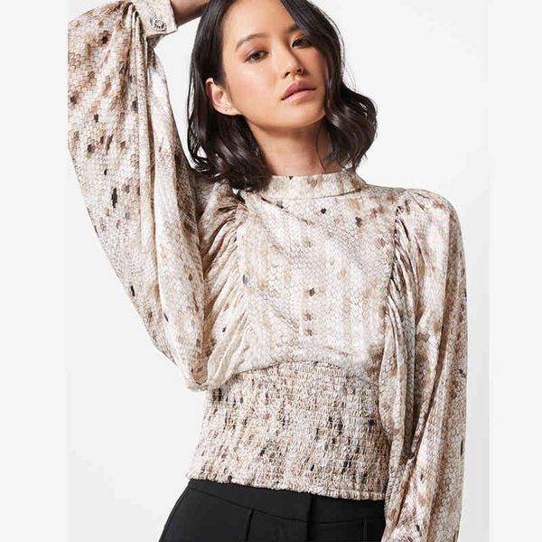 women's jackets lantern long sleeve chiffon crop women blouse shirts office vintage snakeskin grain spring/autumn blusas 8yic, Black;brown
women's jackets lantern long sleeve chiffon crop women blouse shirts office vintage snakeskin grain spring/autumn blusas 8yic, Black;brown