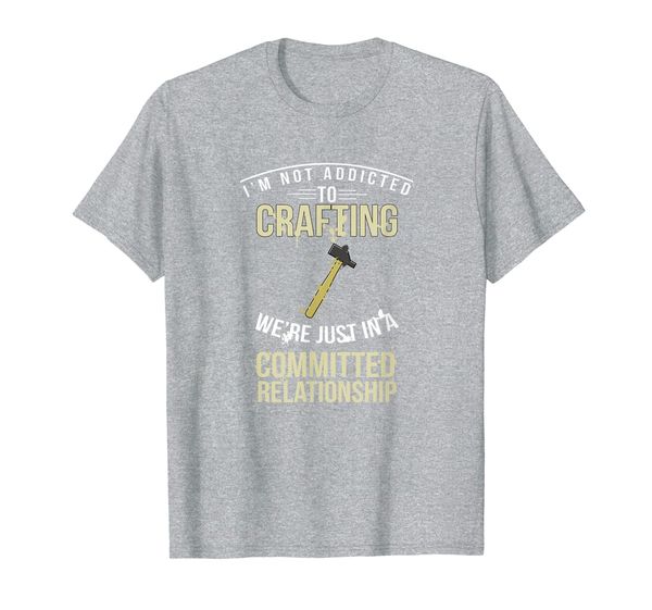 cool funny addicted crafting committed relationship t-shirt, White;black