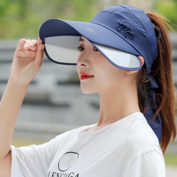 wide brim hats summer sun hat visor caps female scalable empty baseball cap uv protection beach for women, Blue;gray
wide brim hats summer sun hat visor caps female scalable empty baseball cap uv protection beach for women, Blue;gray