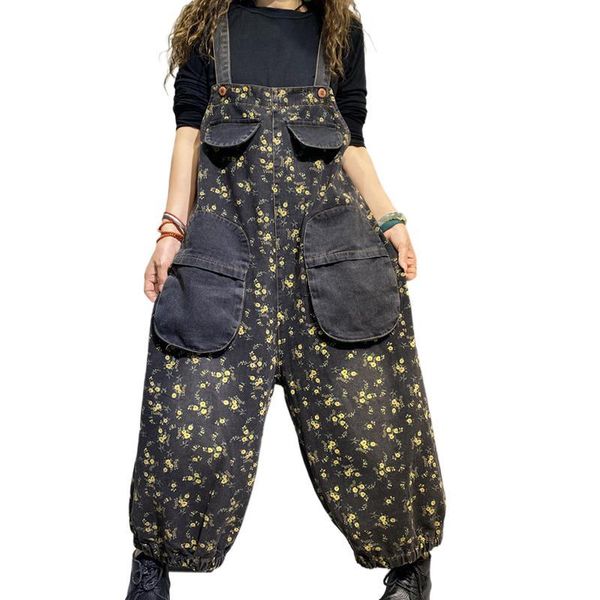 women's jeans fairynatural spring autumn european design pocket ladies casual overalls punk style retro floral denim trousers girl prin, Blue
women's jeans fairynatural spring autumn european design pocket ladies casual overalls punk style retro floral denim trousers girl prin, Blue