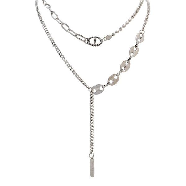 pendant necklaces potcet women's double pig nose necklace clavicle chain geometric fashion hip hop personality party jewelry, Silver
pendant necklaces potcet women's double pig nose necklace clavicle chain geometric fashion hip hop personality party jewelry, Silver