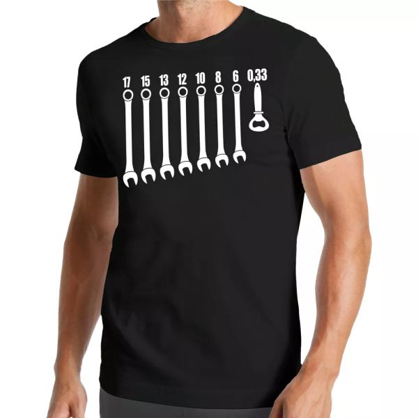 Wrench Bottle Opener T-Shirt | Beer Tool Handyman Mechanic, White;black
Wrench Bottle Opener T-Shirt | Beer Tool Handyman Mechanic, White;black