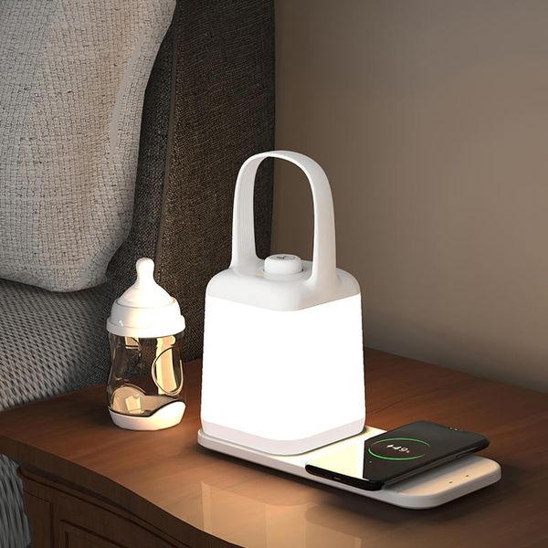 portable lanterns led night light 10w wireless charging bedside lamp 2900k-4200k-6500k adjustable bedroom table with handle
portable lanterns led night light 10w wireless charging bedside lamp 2900k-4200k-6500k adjustable bedroom table with handle