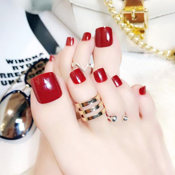false nails 24pcs solid color wear short paragraph fashion manicure patch toenails save time wearable toenail wd, Red;gold
false nails 24pcs solid color wear short paragraph fashion manicure patch toenails save time wearable toenail wd, Red;gold