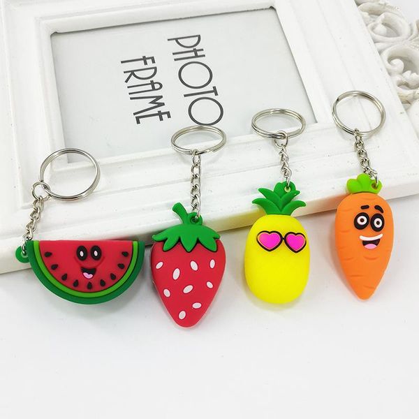 keychains creative pvc fruit series key ring pendant pineapple strawberry watermelon carrot shape, Silver
keychains creative pvc fruit series key ring pendant pineapple strawberry watermelon carrot shape, Silver