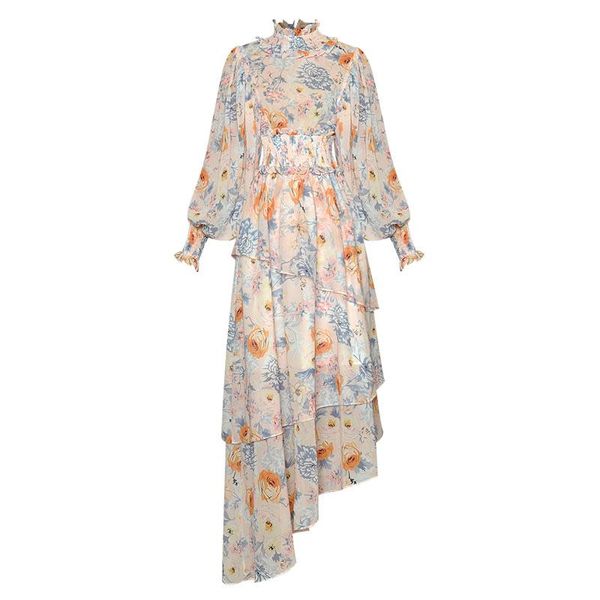 casual dresses ruffled collar lantern sleeve print chiffon long maxi ceremony, Black;gray
casual dresses ruffled collar lantern sleeve print chiffon long maxi ceremony, Black;gray