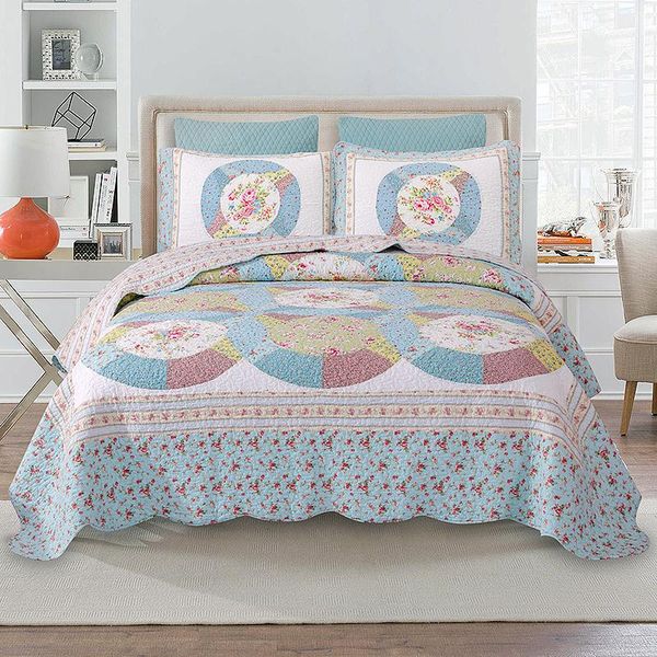 comforters & sets quality bedspread patchwork quilt set 3pcs american cotton quilts quilted bed cover pillowcase king size chausub coverlet
comforters & sets quality bedspread patchwork quilt set 3pcs american cotton quilts quilted bed cover pillowcase king size chausub coverlet