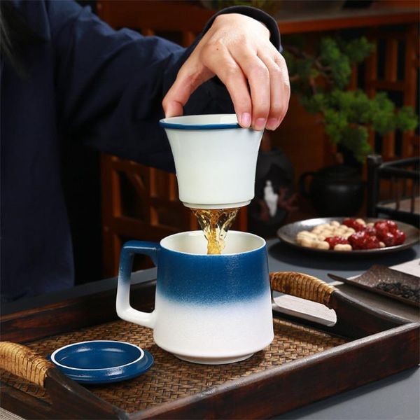 cups & saucers ceramic tea cup with lid and filter creative separation mug porcelain office coffee simple gradient water drinkware
cups & saucers ceramic tea cup with lid and filter creative separation mug porcelain office coffee simple gradient water drinkware