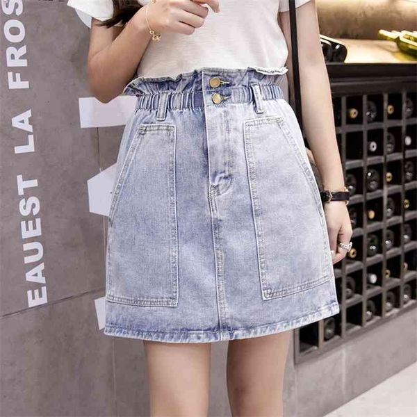 summer casual jeans skirts high waist denim mini a-line women elastic pockets elegant ruffles 6144 210421, Black
summer casual jeans skirts high waist denim mini a-line women elastic pockets elegant ruffles 6144 210421, Black