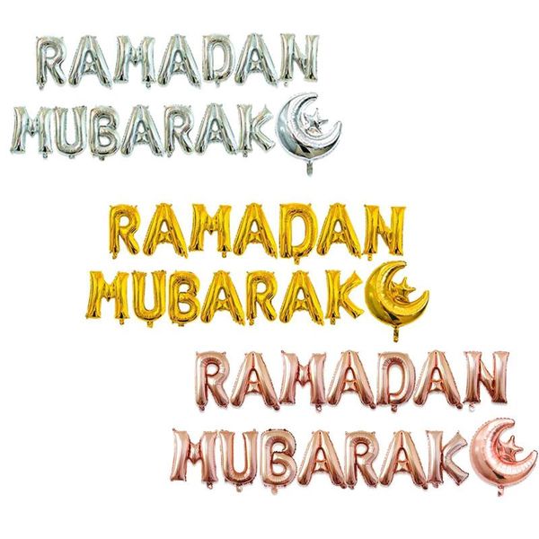 1set eid mubarak foil balloons rose gold silver letter with star moon balloon for muslim party decoration supplies
1set eid mubarak foil balloons rose gold silver letter with star moon balloon for muslim party decoration supplies