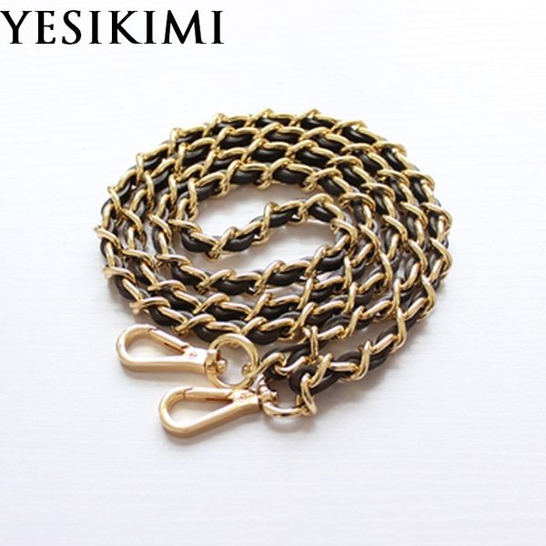 60/120cm length replacement bag strap real leather silver gold chain crossbody strap luxury, Black
60/120cm length replacement bag strap real leather silver gold chain crossbody strap luxury, Black