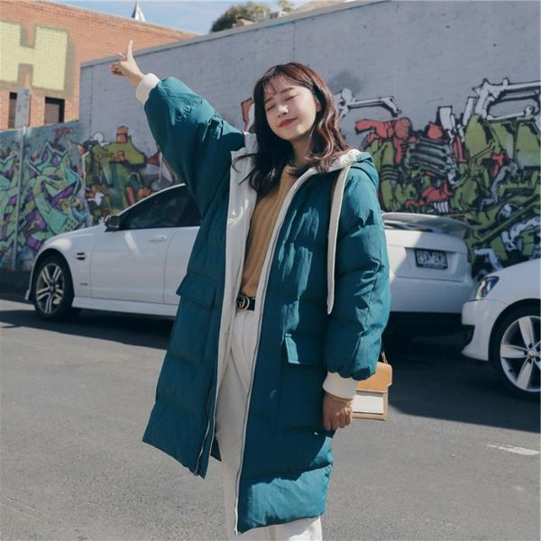 women's jackets cotton padded clothes middle school long korean student loose bf bread ins thickened over knee, Black;brown
women's jackets cotton padded clothes middle school long korean student loose bf bread ins thickened over knee, Black;brown