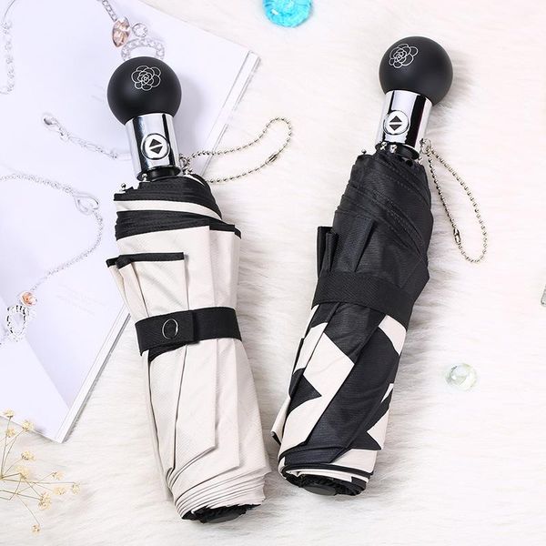 umbrellas automatic three folding windproof sun and rain women's umbrella with black coating uv protection compact female
umbrellas automatic three folding windproof sun and rain women's umbrella with black coating uv protection compact female