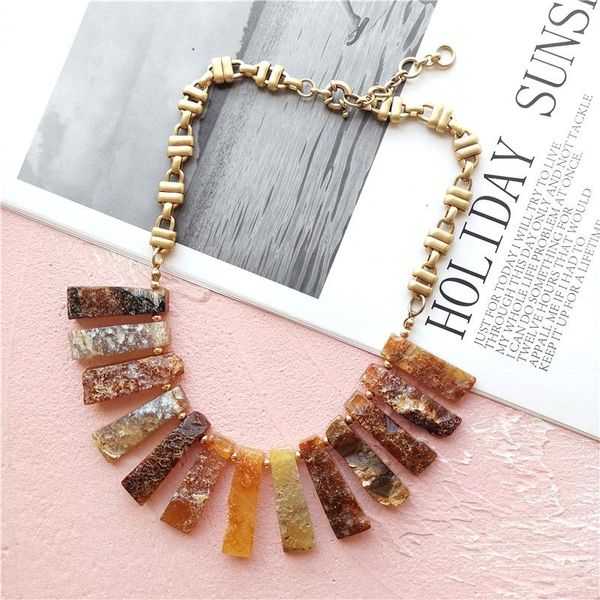 fashion irregular natural stone short necklaces for women chokers, Golden;silver
fashion irregular natural stone short necklaces for women chokers, Golden;silver