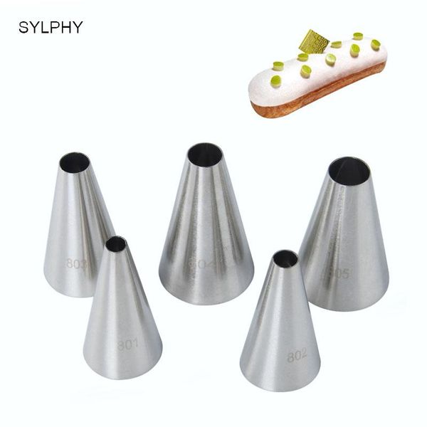 cake tools sylphy #801#802#803#804#805 5pcs round cream nozzle large metal decorating tips set baking pastry nozzles
cake tools sylphy #801#802#803#804#805 5pcs round cream nozzle large metal decorating tips set baking pastry nozzles