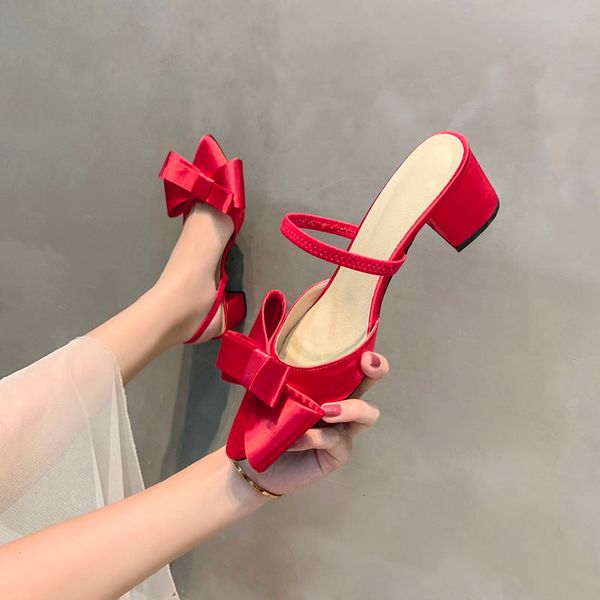 dress shoes pointed half slippers women wear baotou fashion bow high-heeled and lazy muller 0im6, Black
dress shoes pointed half slippers women wear baotou fashion bow high-heeled and lazy muller 0im6, Black