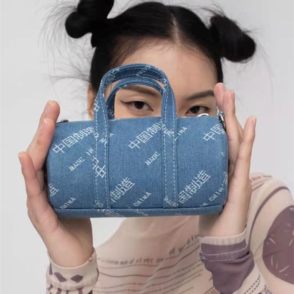 mini mini cylinder 2021 new female concave shape lovely minority denim messenger bag
mini mini cylinder 2021 new female concave shape lovely minority denim messenger bag